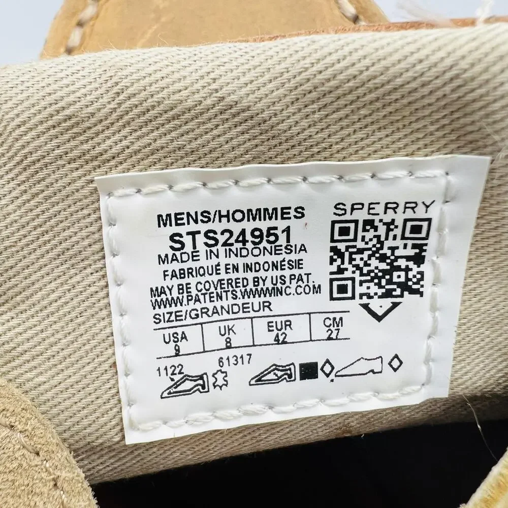 Sperry Shoes Mens 9 Brown Leather Top Sider Boat Moc Toe Casual Comfort Nautical